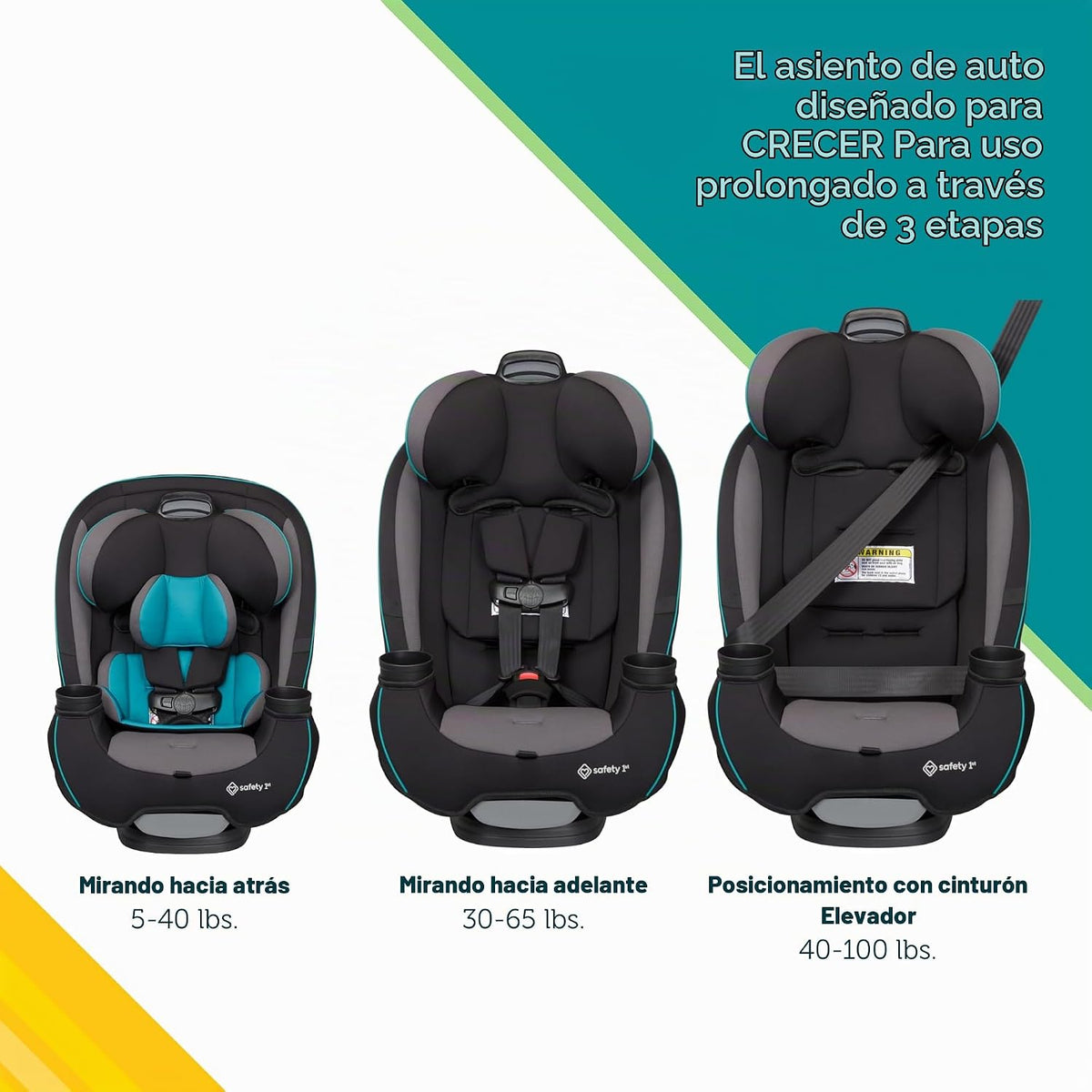 Safety 1st Grow and Go Asiento de coche convertible todo en uno del...