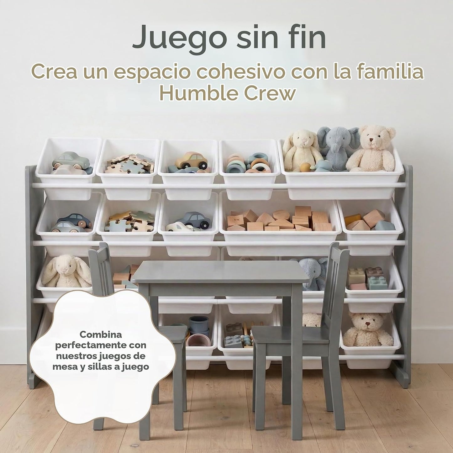 Humble Crew Organizador de juguetes para niños con 20 contenedores,...
