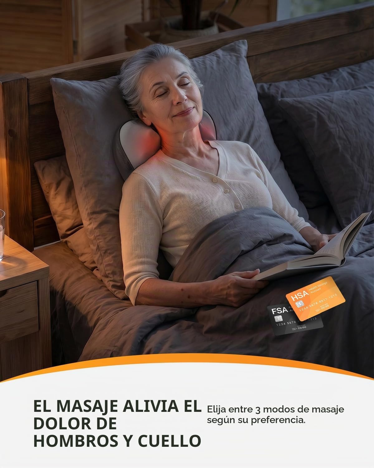 CooCoCo Masajeador inalámbrico de cuello y espalda con calor, apto...