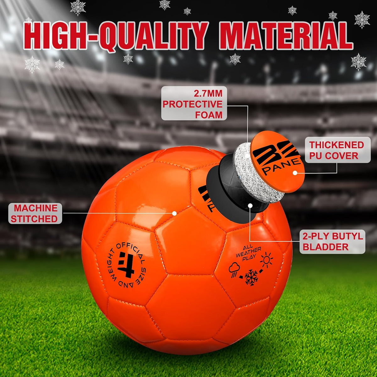 Shappy 2 pelotas de fútbol a granel con bolsa de malla de bomba | T...