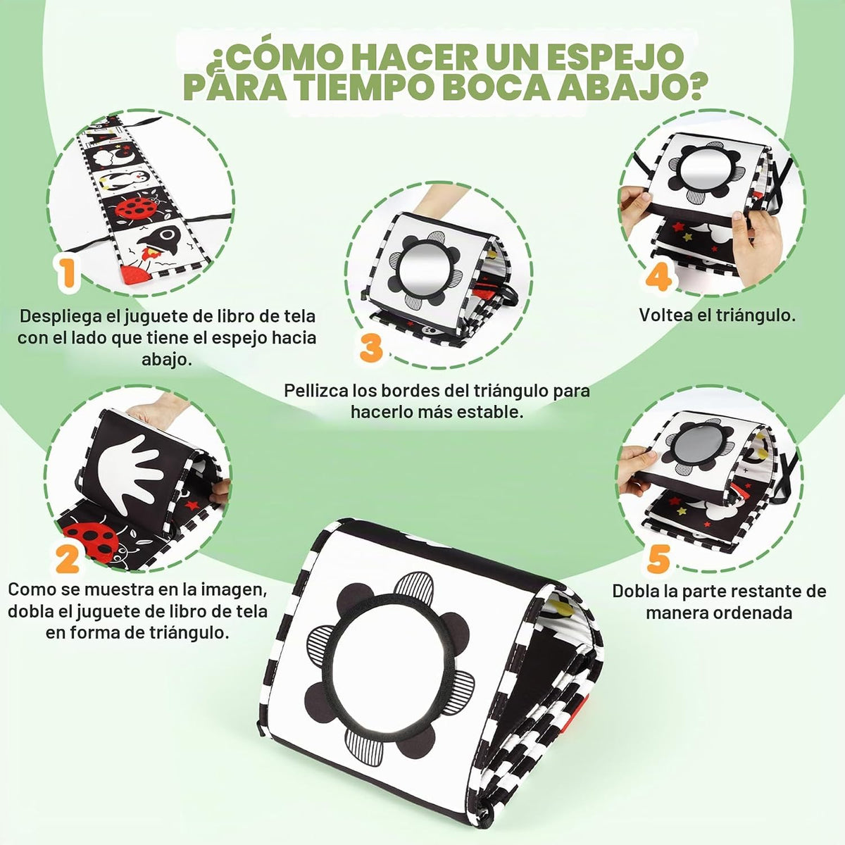 BBWOO Juguetes de Alto Contraste para Bebés Recién Nacidos, Juguete...