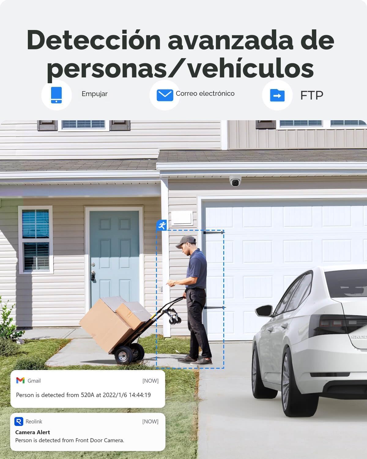 REOLINK Cámara de seguridad para exteriores, cámara de vigilancia I...