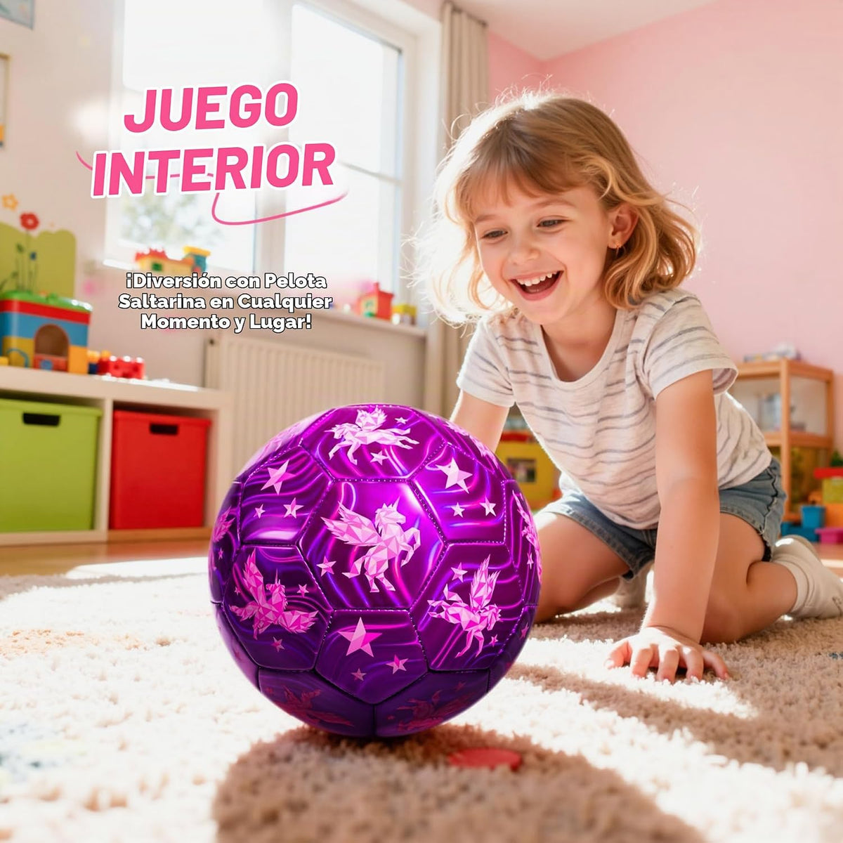 Balón de fútbol U&C Planet tamaño 2, 3, 4 para niños pequeños y jóv...