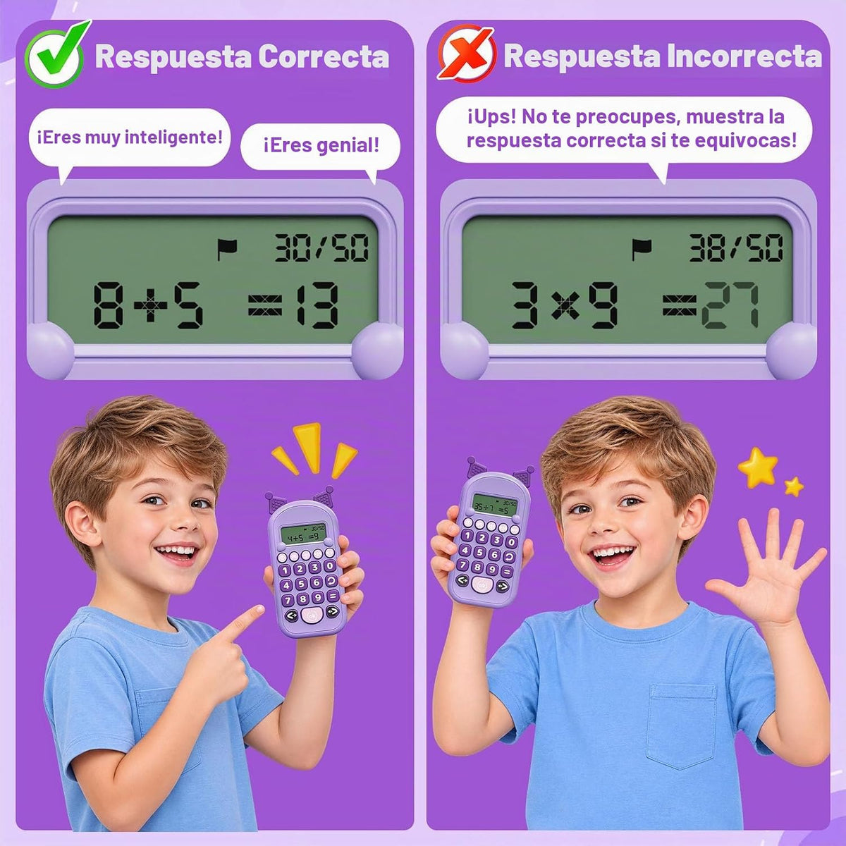 Juegos de Matemáticas para Niños de 3 a 12 Años, Juguete Portátil d...