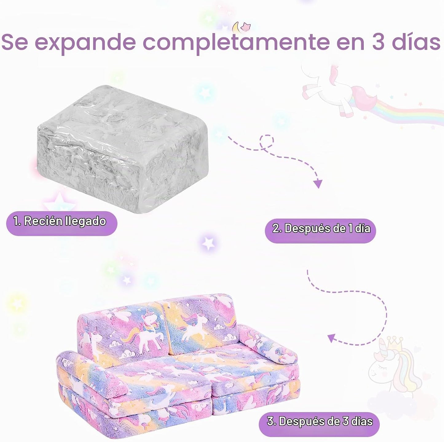 Sofá Modular Infantil de Juego IFNOW, Sofá para Niños Pequeños, Sof...
