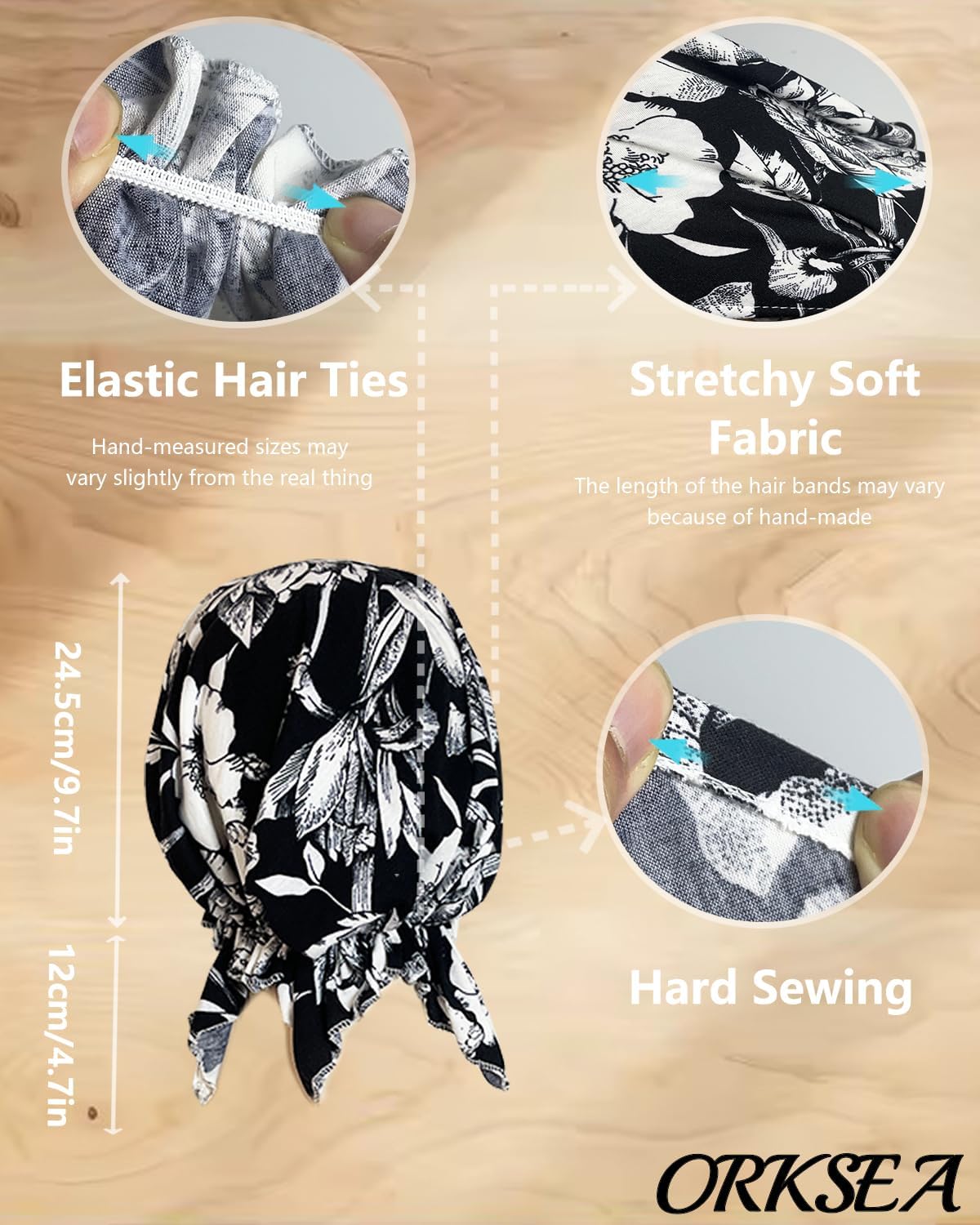 ORKSEA - Gorros para quimioterapia para mujer, pañuelo preatado, go...