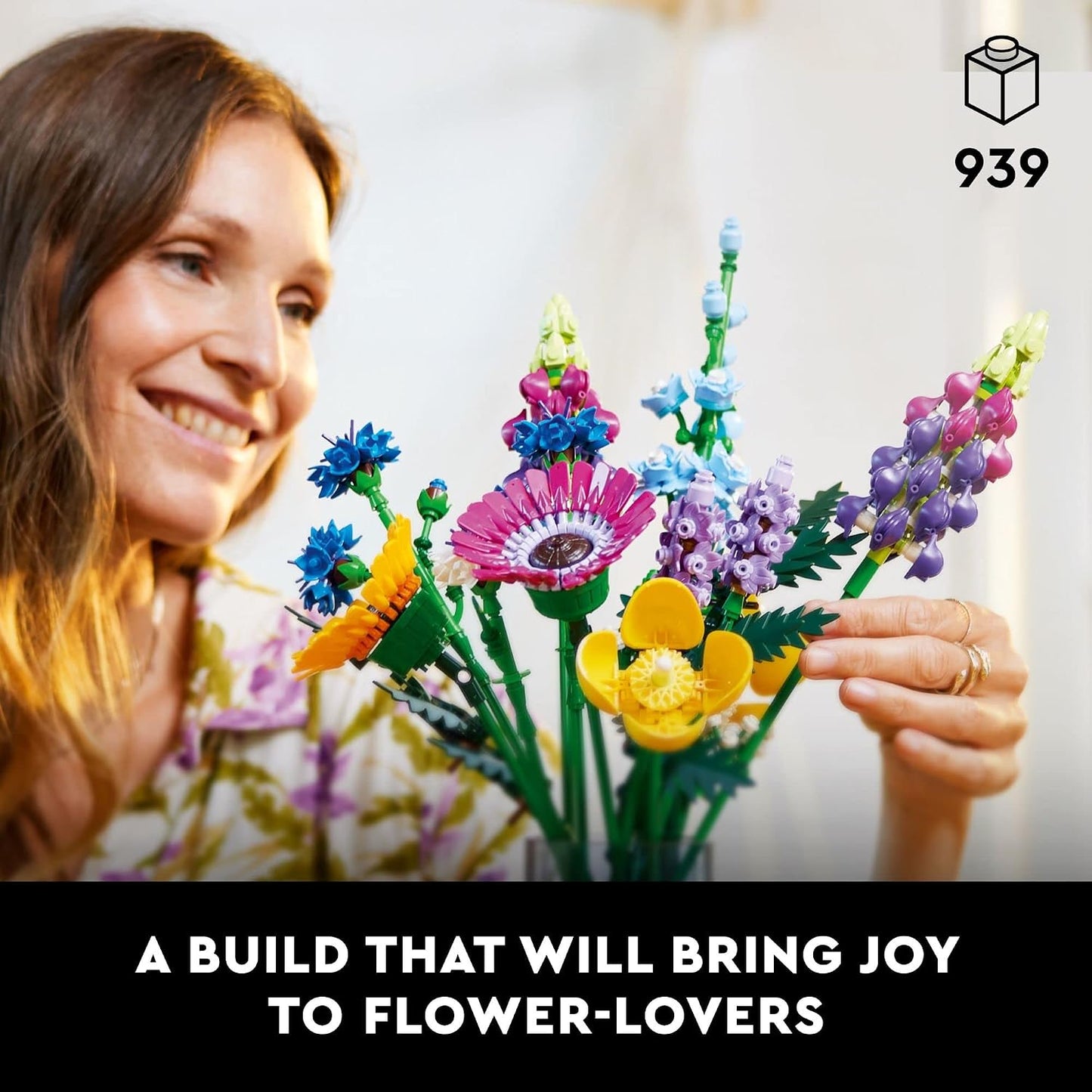 LEGO Botanicals - Ramo de flores silvestres artificiales, juego de...