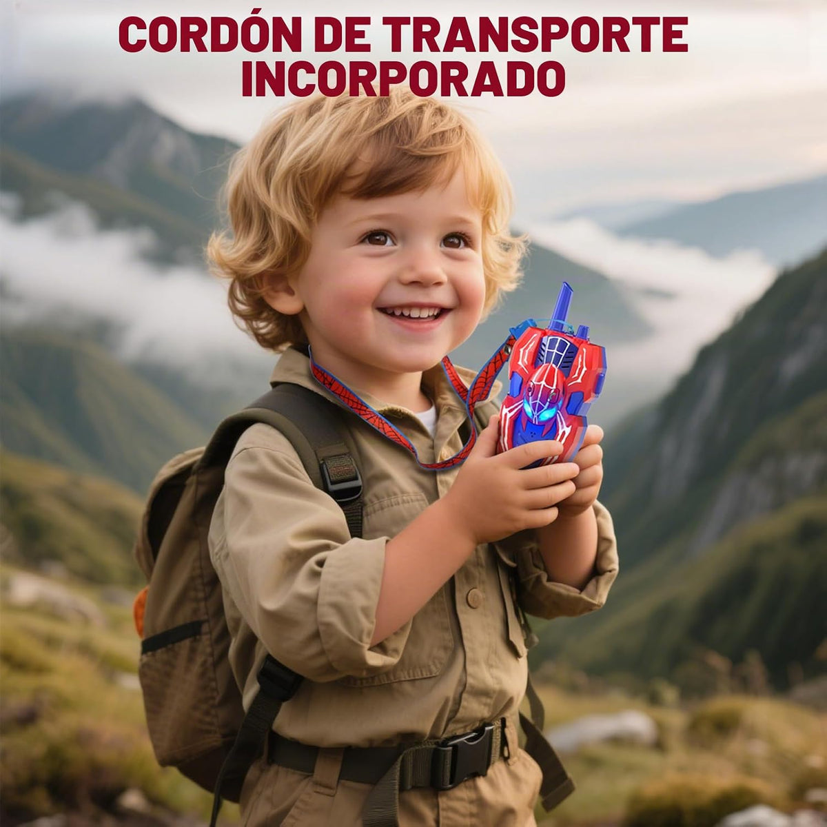 Walkie Talkies para niños, juguetes de araña, paquete de 2 juguetes...