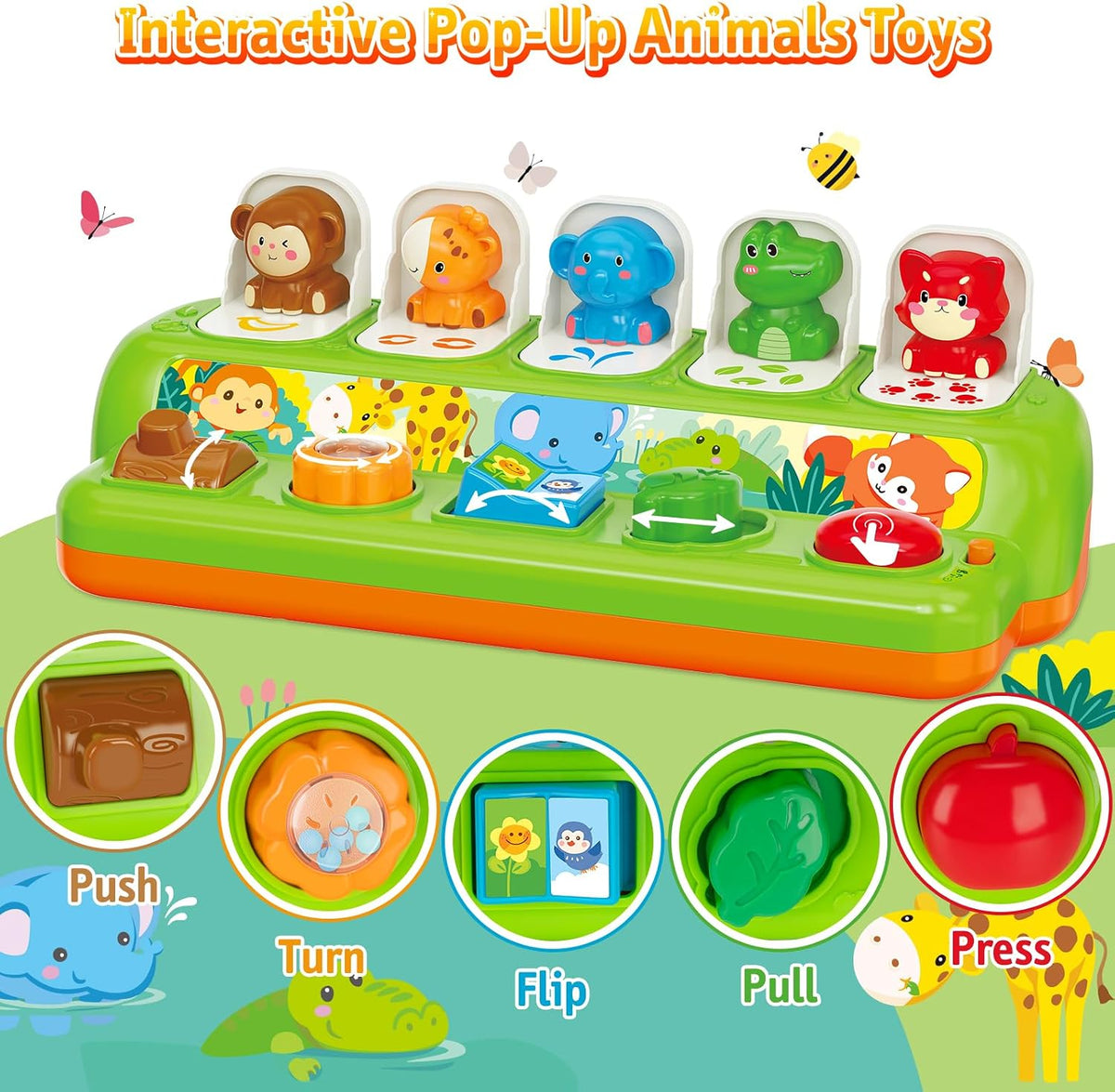 Duchong Juguetes emergentes para niños y niñas de 1 año, juguetes i...