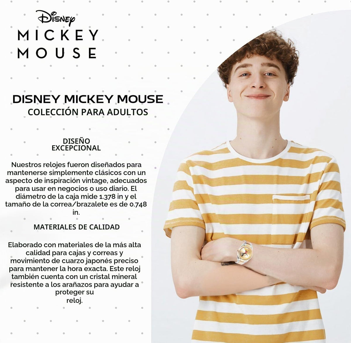 Disney Mickey Mouse Watch Men - Relojes Mickey Mouse para Hombre -...