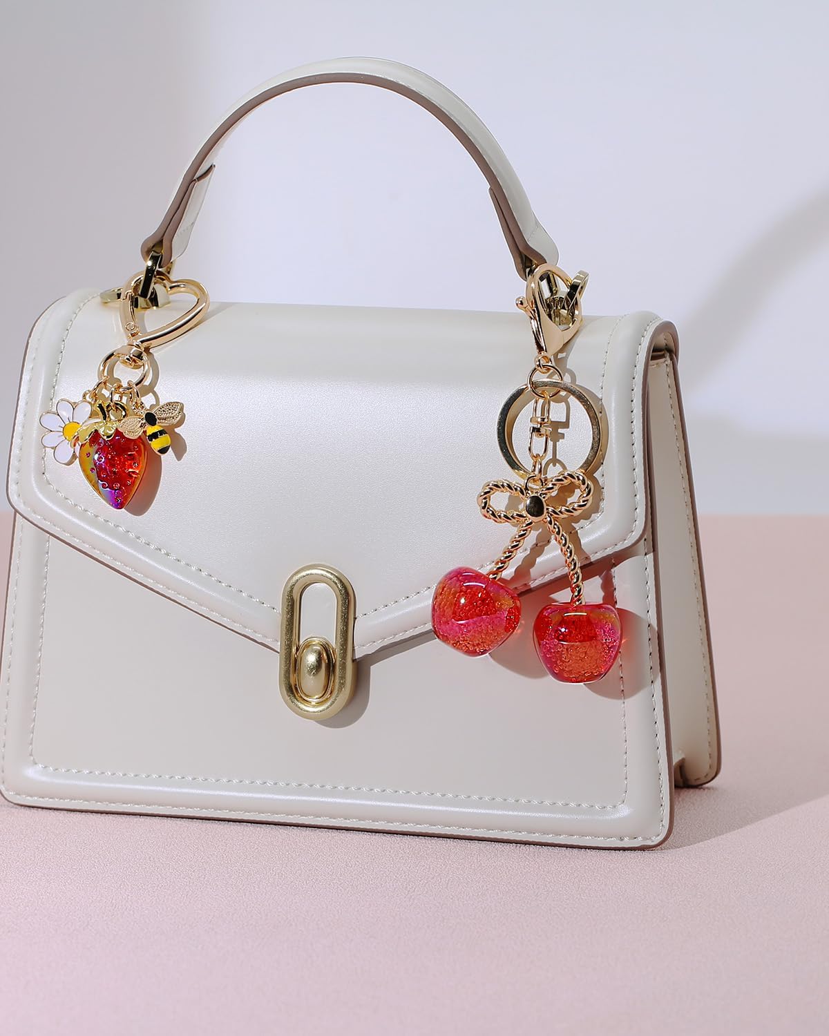 4 dijes para bolsos, bonitos accesorios para bolso y llavero de cer...