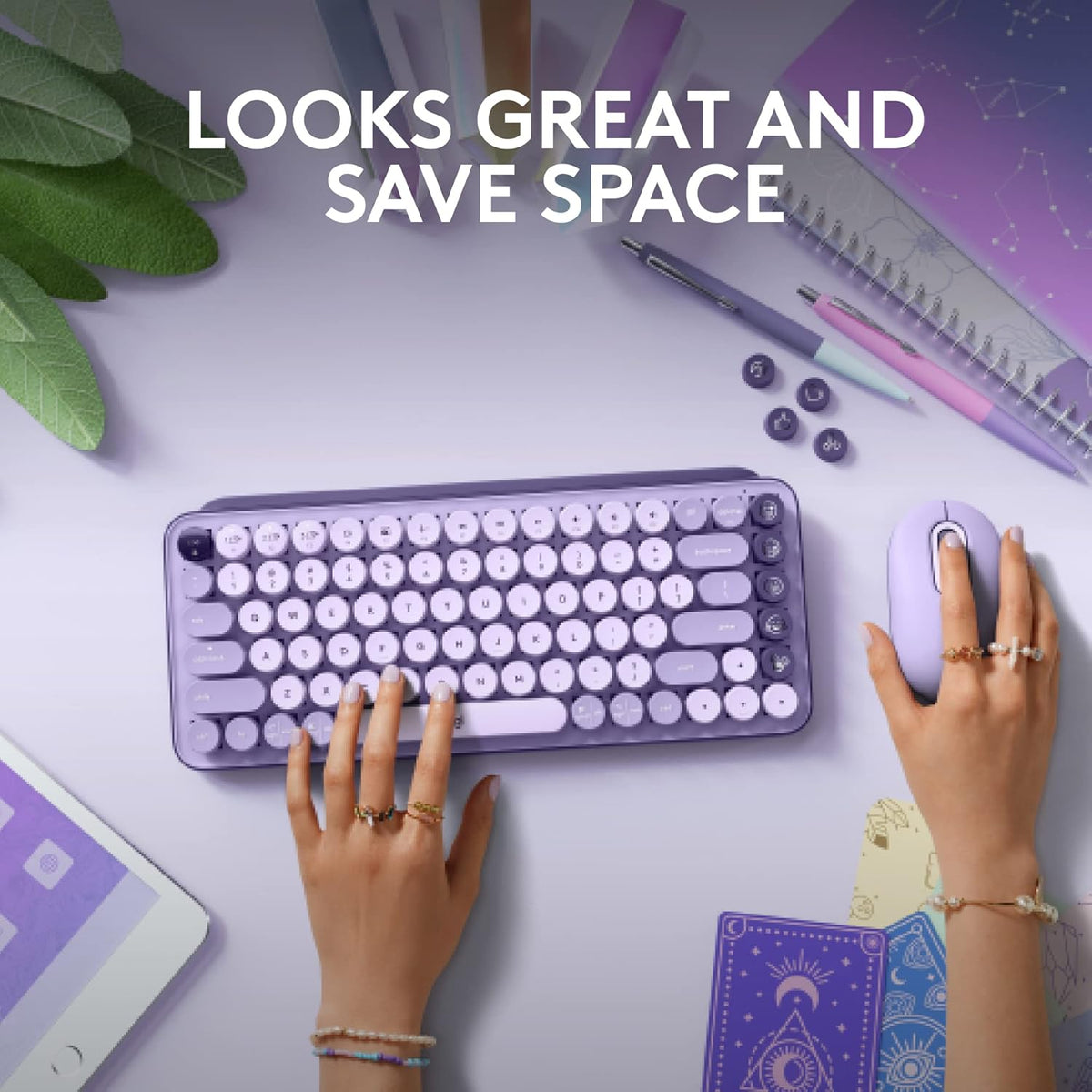 Logitech Teclado mecánico inalámbrico POP Keys con teclas Emoji - C...