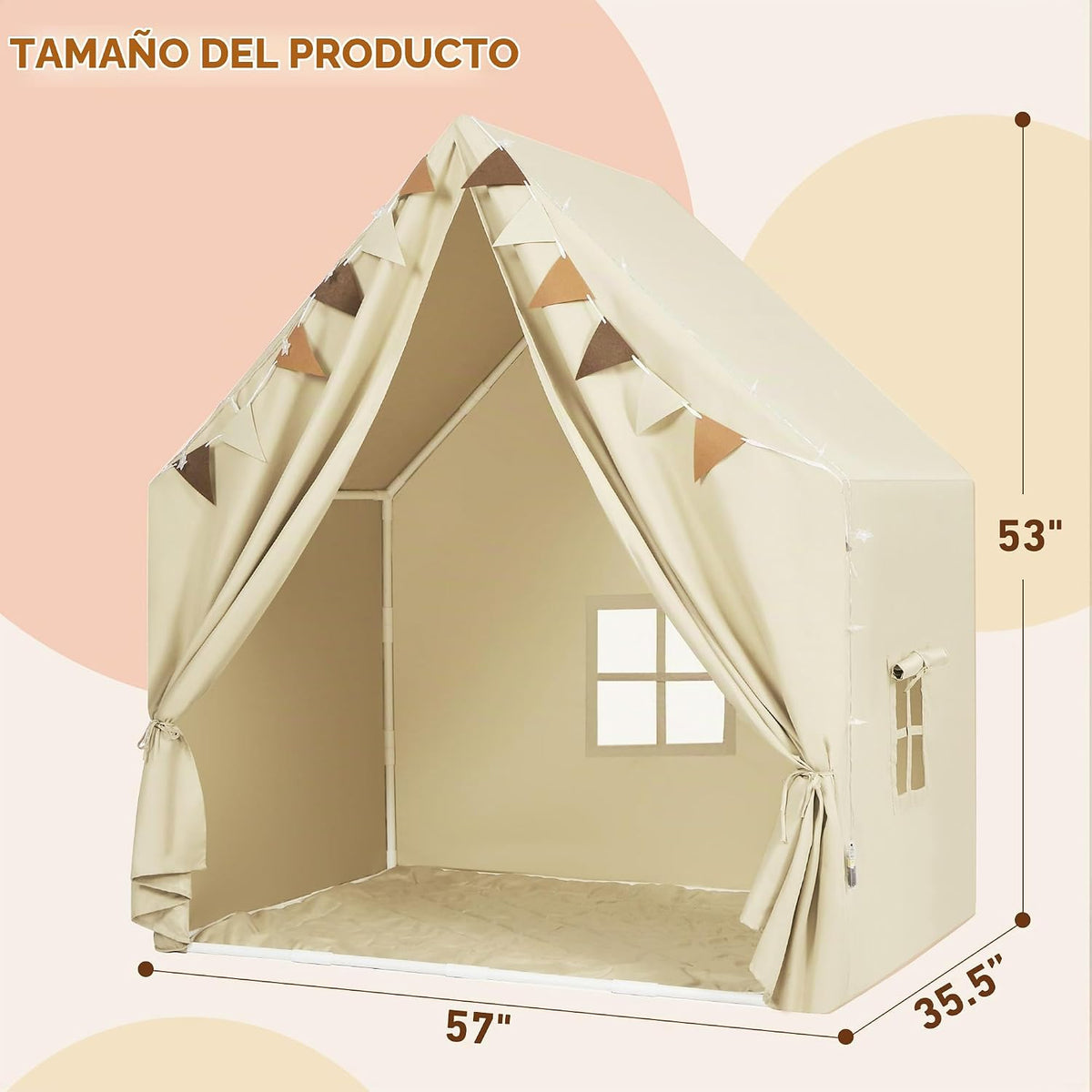 MORITECK - Tienda de campaña para niños con tapete acolchado y luce...