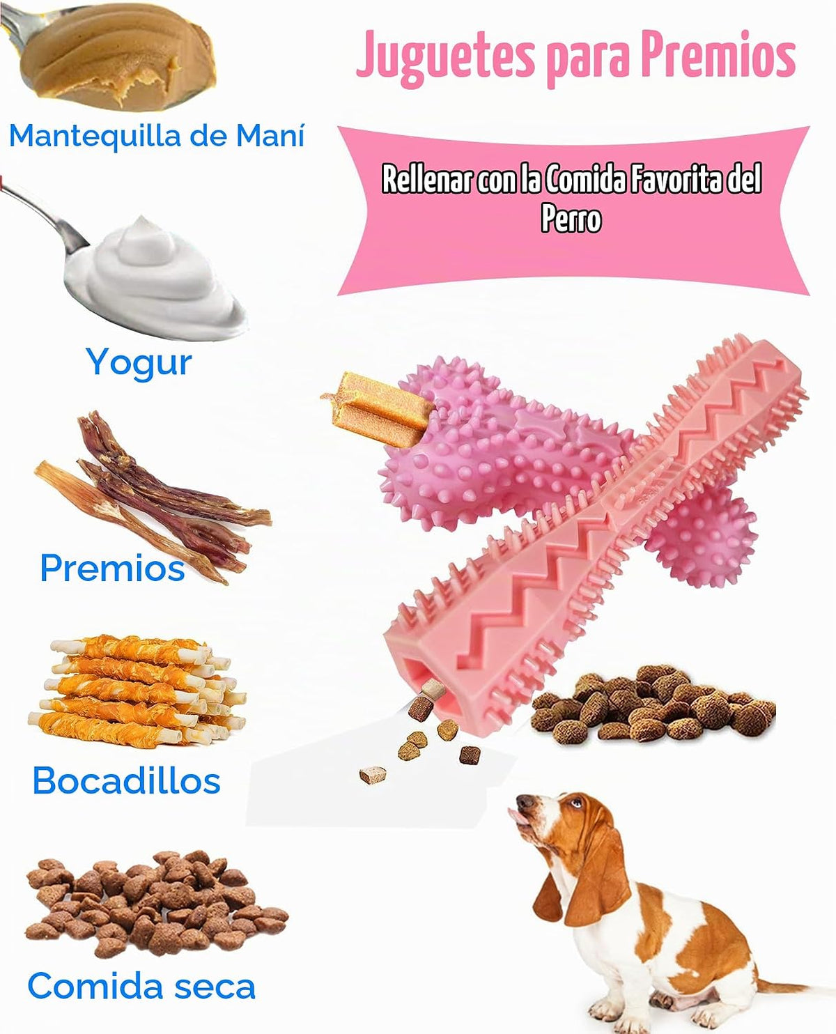 Paquete de 4 juguetes para cachorros de 2 a 8 meses, juguete mastic...