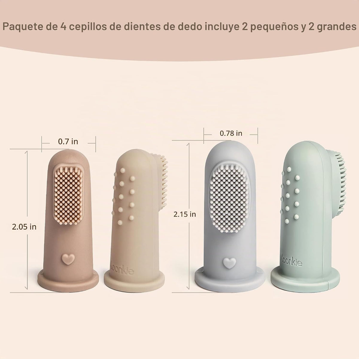 Kit Limpiador Oral Cepillo de Dientes para Bebé Moonkie, Cepillo de...