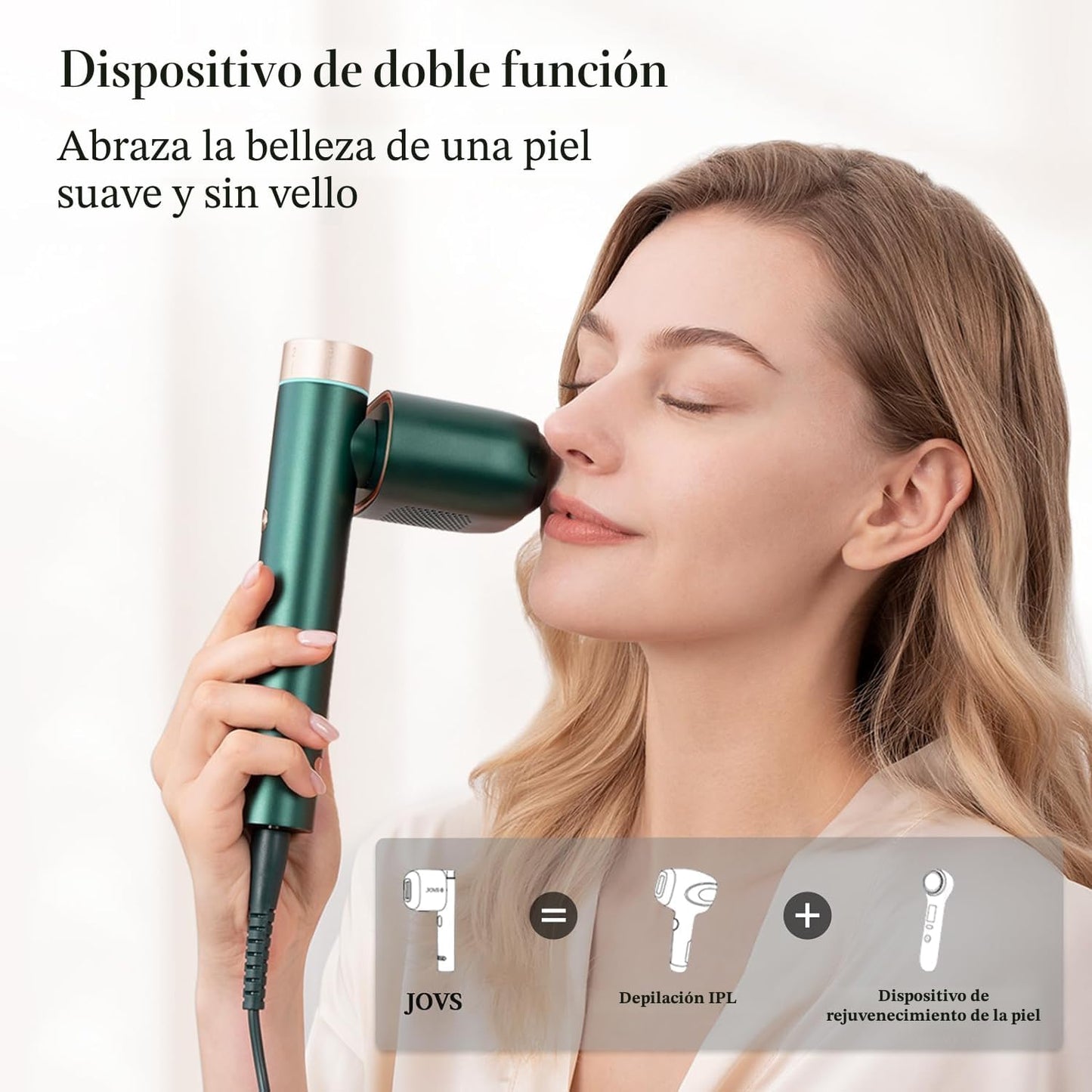 JOVS Depilación láser, [energía 24J] Depilación IPL para mujeres y...