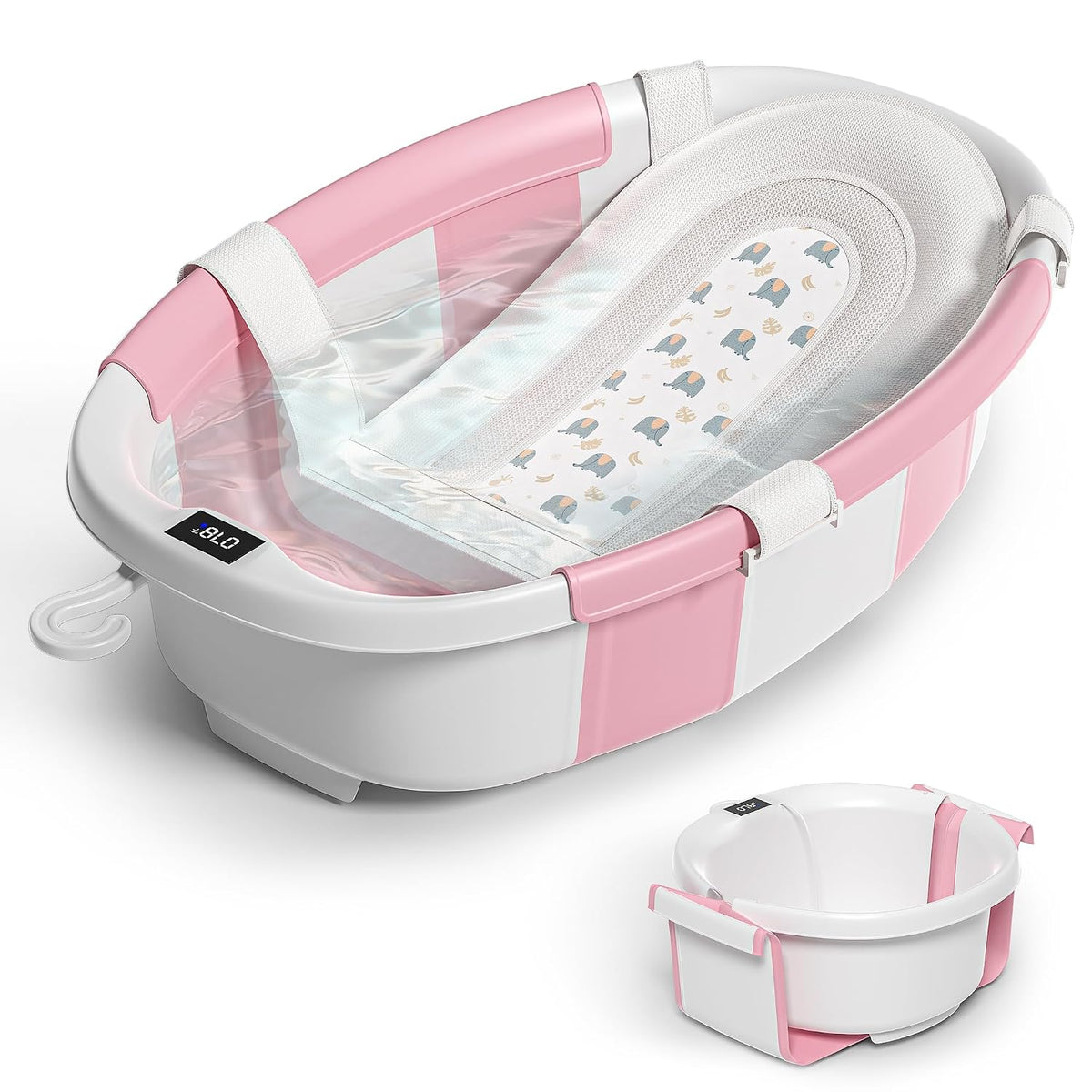 Bañera plegable para recién nacidos a niños pequeños de 0 a 36 mese...