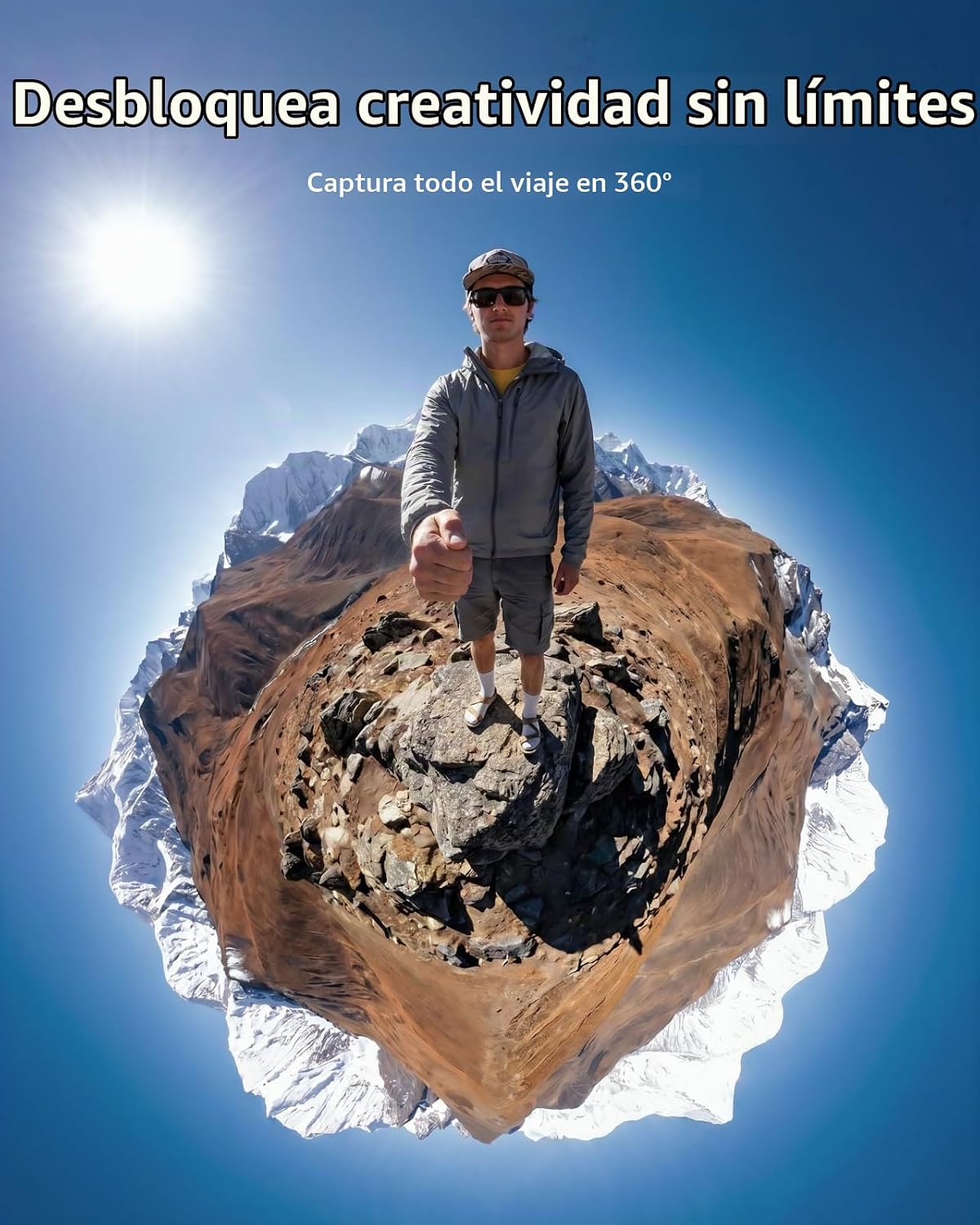 TELESIN TrekShot - Trípode de fibra de carbono para selfie, poste d...