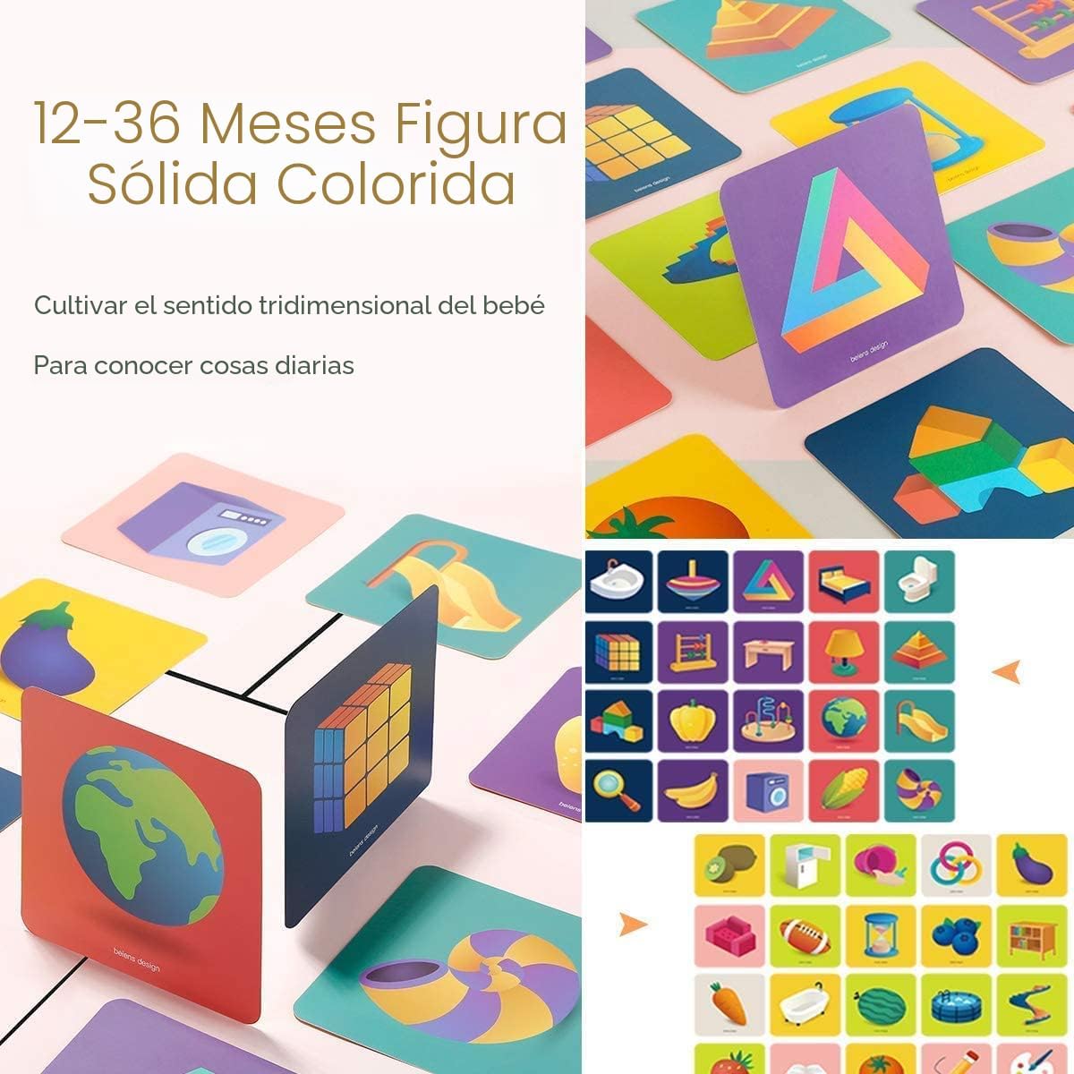 beiens Tarjeta flash del bebé del alto contraste, 80pcs 160Page tar...
