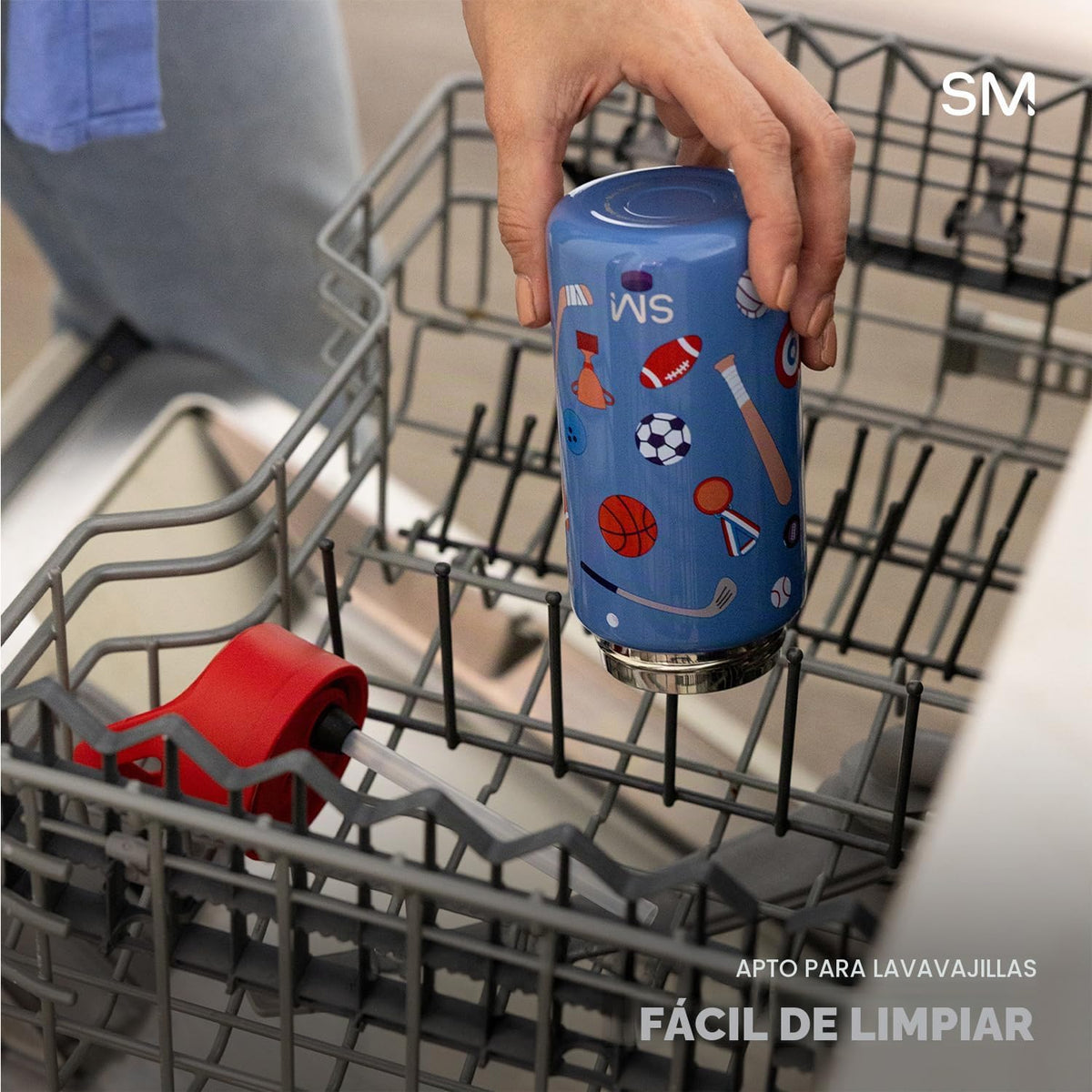 Simple Modern Summit - Botella de agua con tapa con pajilla, vaso c...