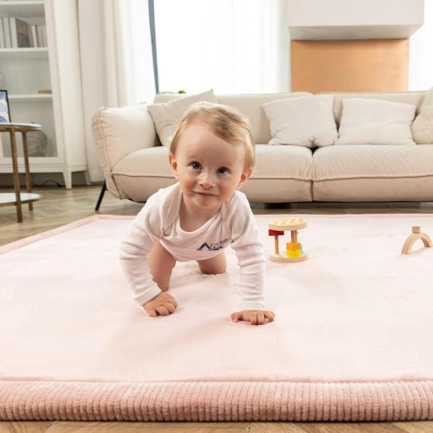 Hakuna Matte - Alfombra de terciopelo coral elegante para bebé con...