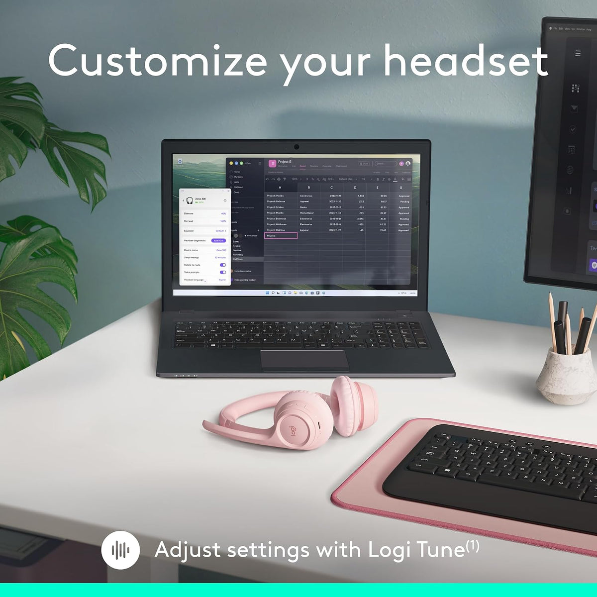 Logitech Zone 300 Auriculares inalámbricos Bluetooth con cancelació...
