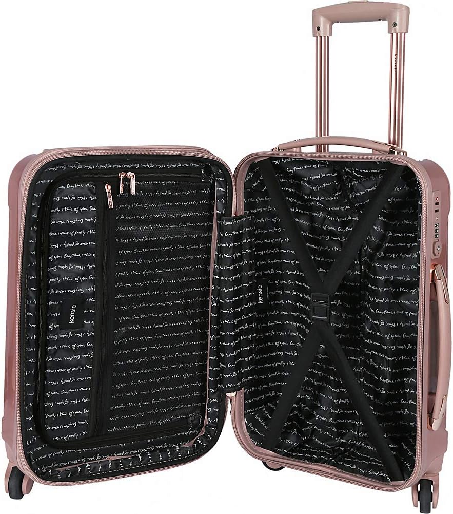 kensie Conjunto de equipaje Alma para mujer, Opal, Maleta de mano d...