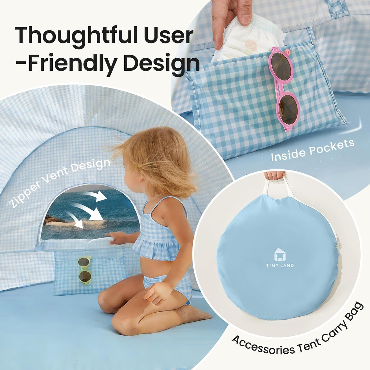 Tiny Land Tienda de campaña de playa para bebés \u2013 Tienda de ca...