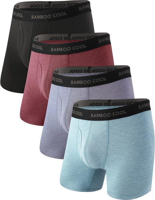 BAMBOO COOL Calzoncillos tipo bóxer ultra transpirables para hombre...