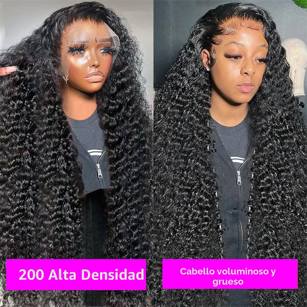 Rozilo Aomllute Pelucas Frontales de Encaje de Cabello Humano con O...