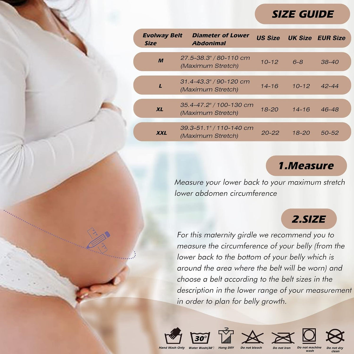 Evolway Bandas para el Vientre para Mujeres Embarazadas - Cinturón...