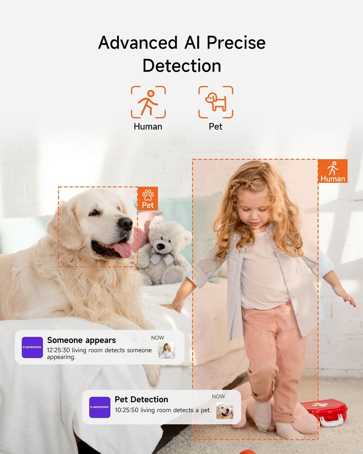 Cámara CINMOORE de 4MP para seguridad del hogar, tarjeta SD de 32GB...