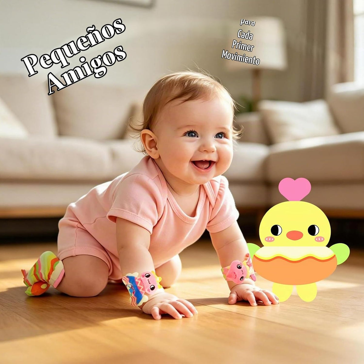 Zendstanding Calcetines de sonajero para bebés de 0 a 6 meses, jueg...