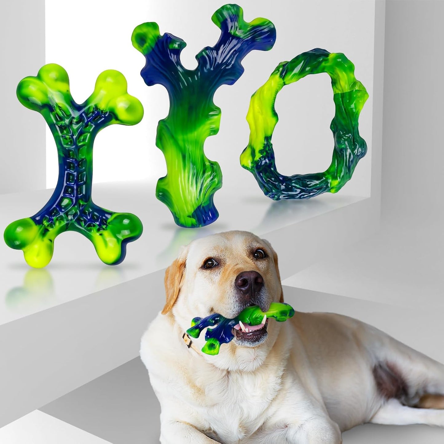 Frienhund Paquete de 3 Juguetes Masticables de Nylon Indestructible...