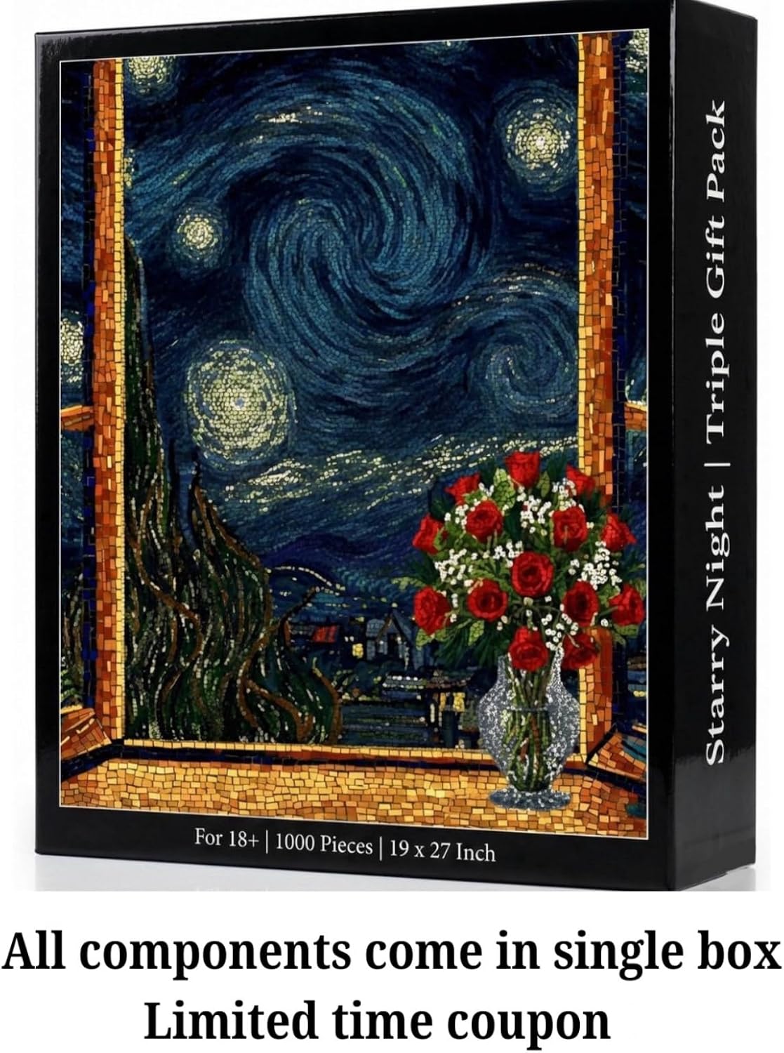 Juego de regalo de ramo de rosas 3 en 1: bloques de construcción de...