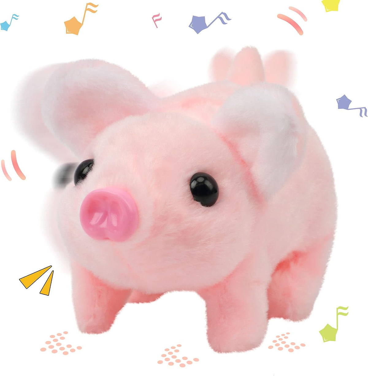 Hopearl - Cerdito interactivo que camina, juguete de peluche electr...