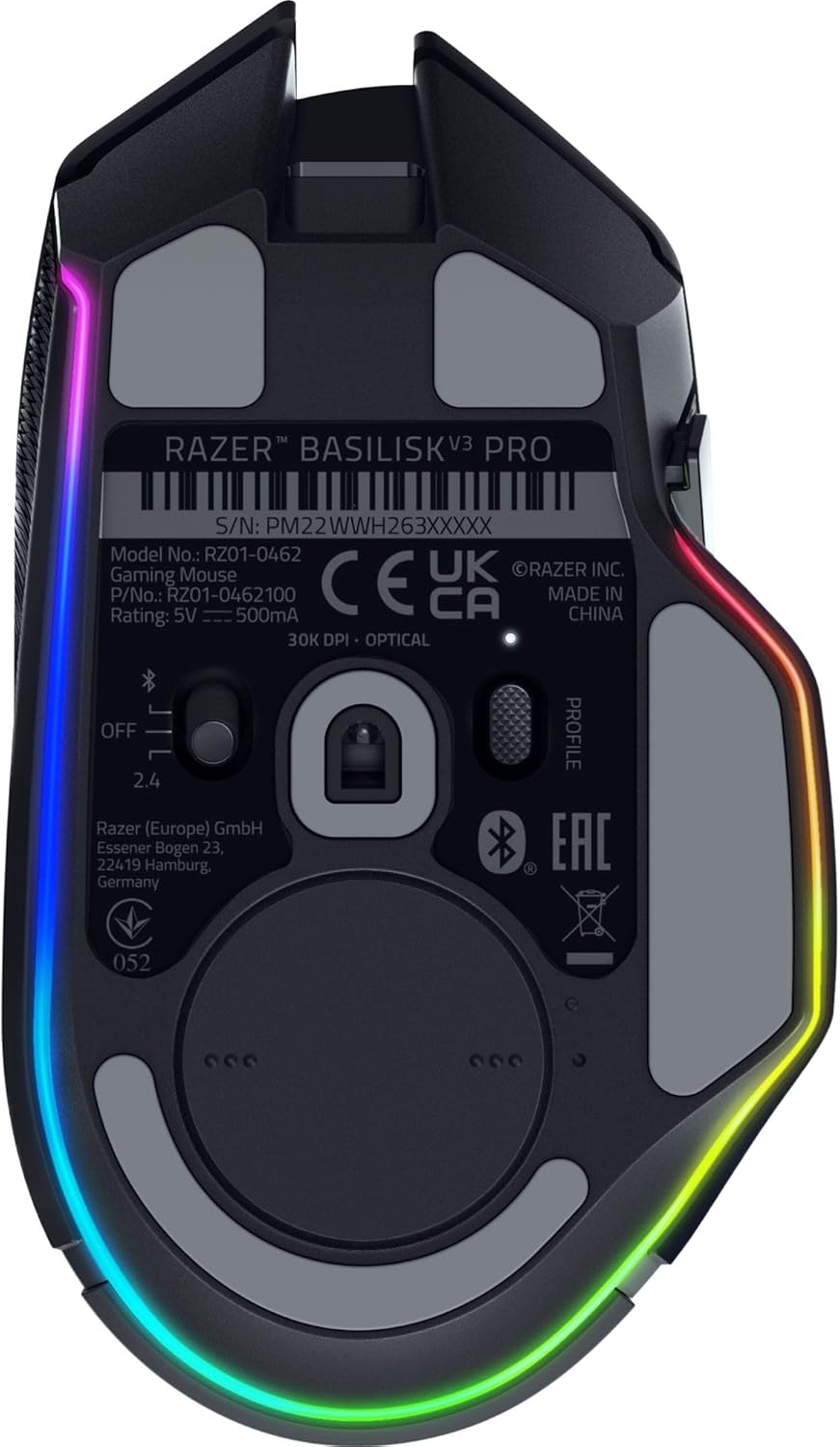 Razer Basilisk V3 Pro - Ratón inalámbrico RGB personalizable para j...