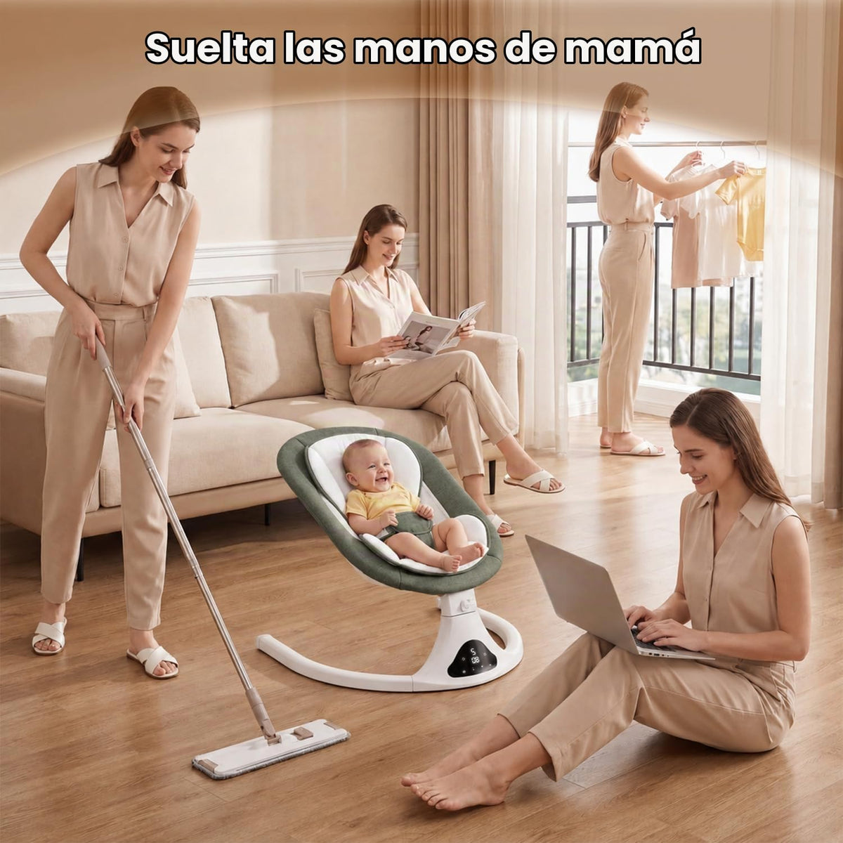 Columpio para bebés y niños pequeños | Columpio portátil para bebés...