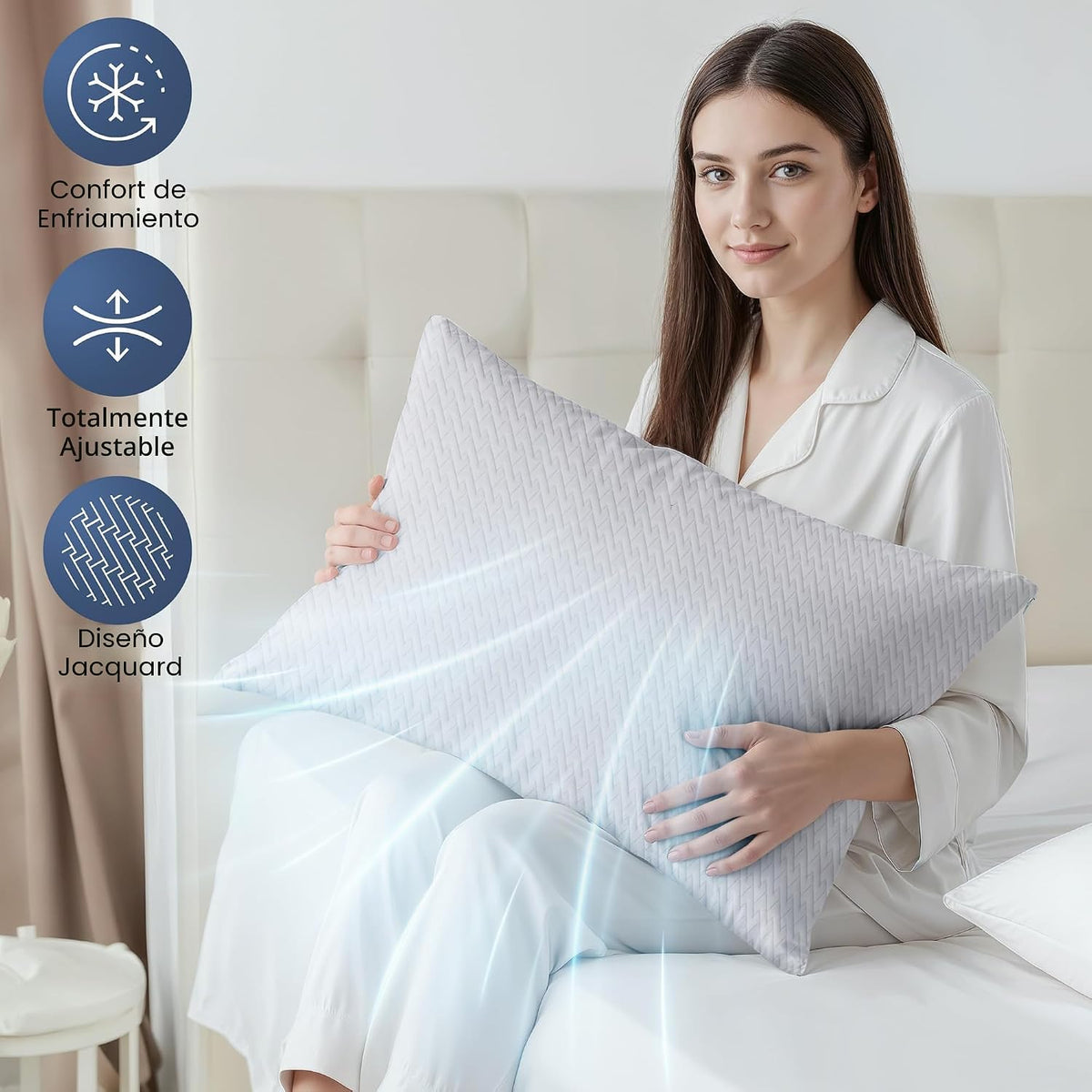 Utopia Bedding Almohadas de espuma viscoelástica trituradas, almoha...