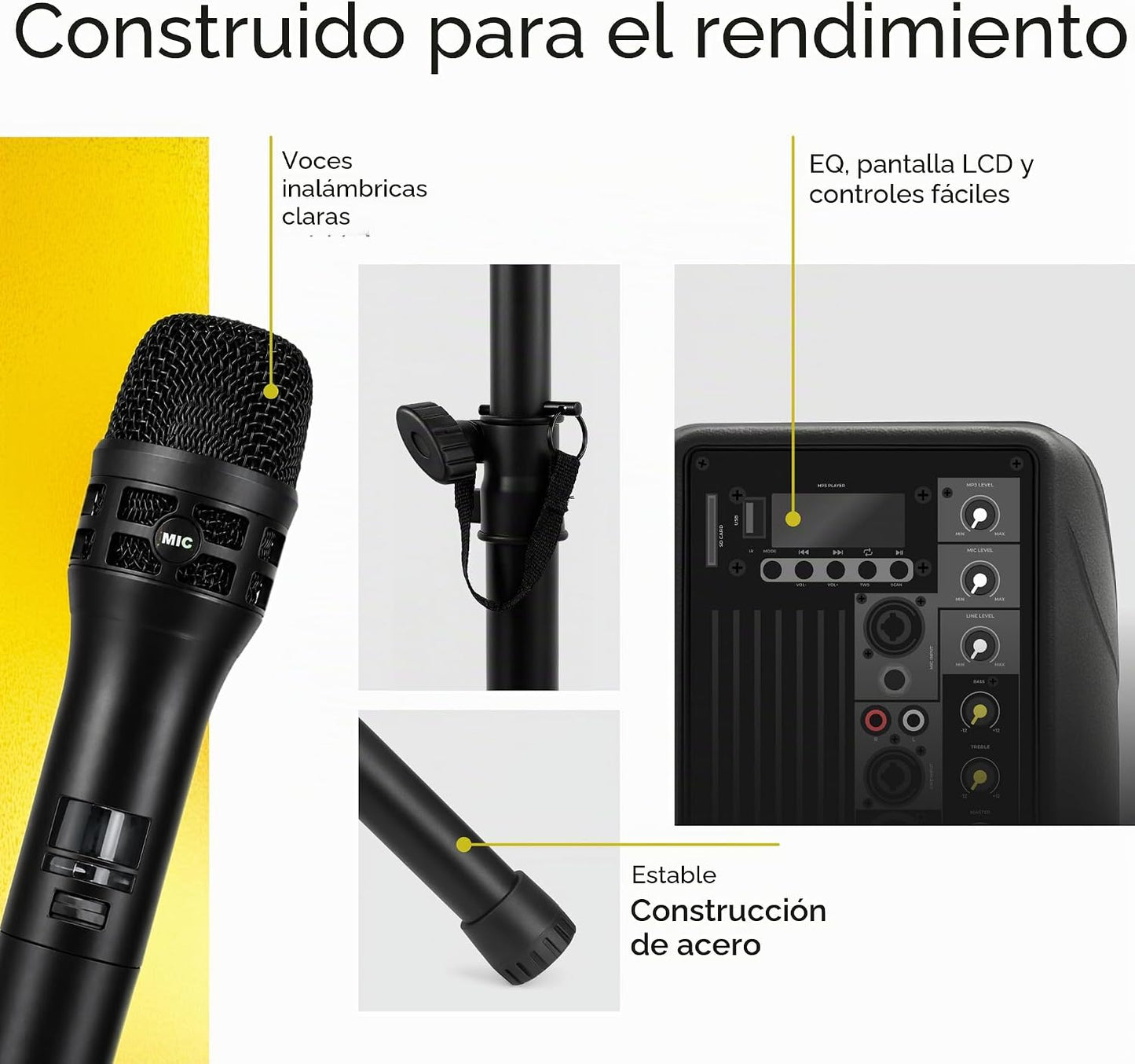 Bowens Sistema PA dual de 8 pulgadas y 400 W - Altavoces portátiles...