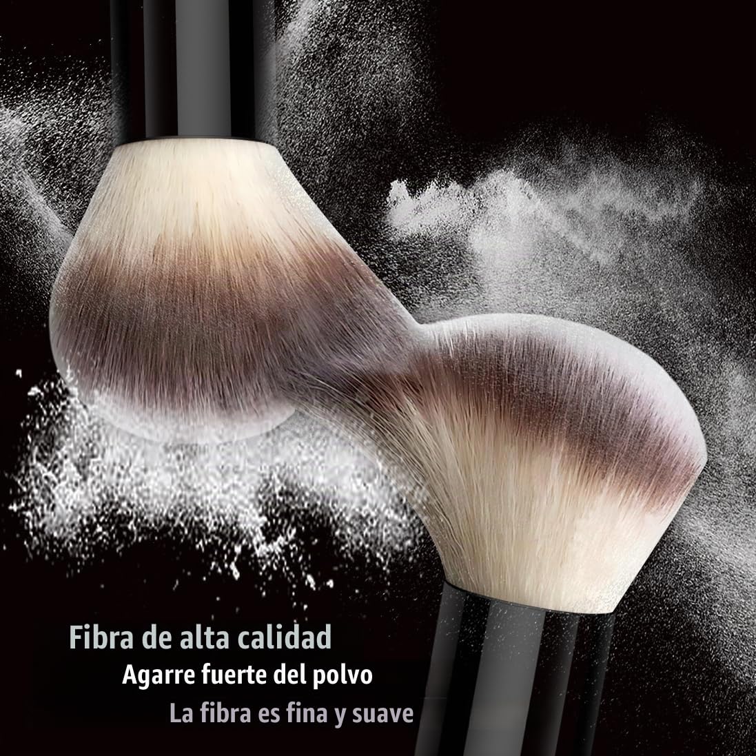 HGHDBT Juego de 57 brochas de maquillaje negras profesionales con e...