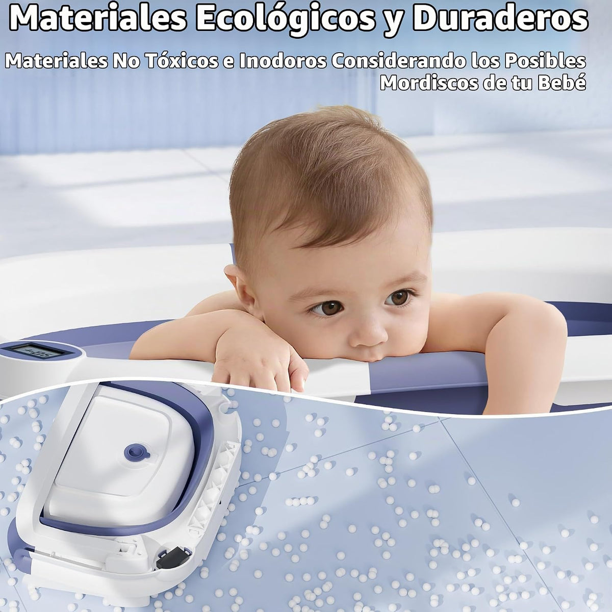 iBabyMax Bañera plegable para recién nacidos a niños pequeños, bañe...