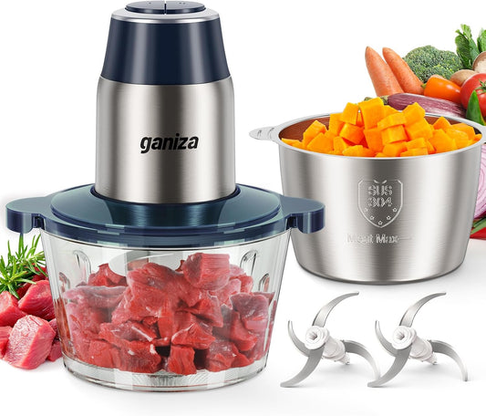 GANIZA Procesadores de alimentos, picadora eléctrica con picadora d...
