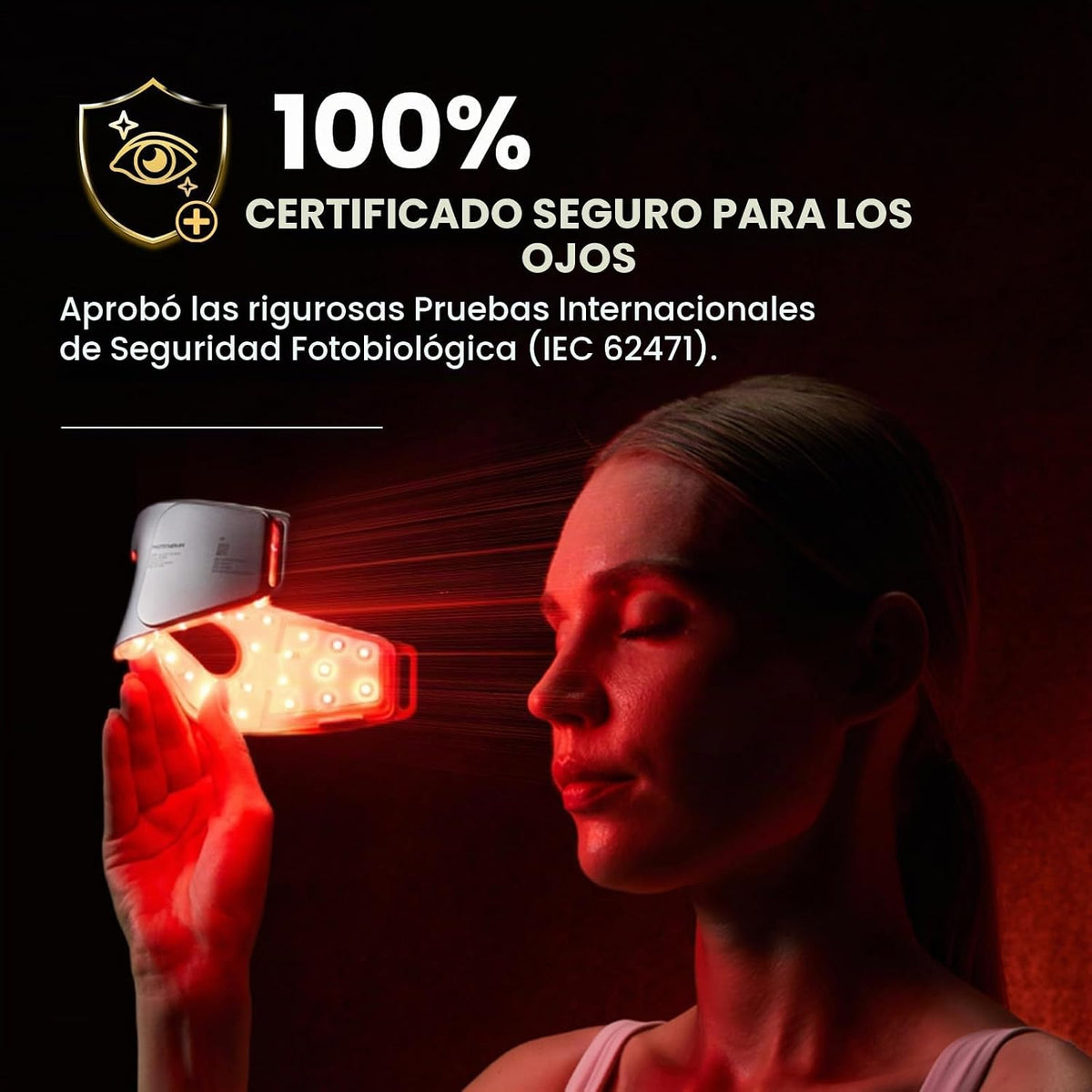 AMIRO Terapia de luz roja para los ojos, 4 longitudes de onda llevó...