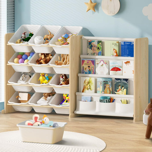 EXPERLAM Organizador de almacenamiento de juguetes para niños, orga...