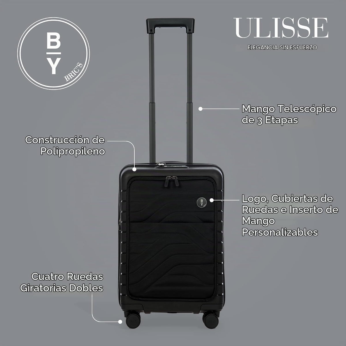 Bric's B|Y Ulisse Maleta de Mano con Ruedas Giratorias, Equipaj...