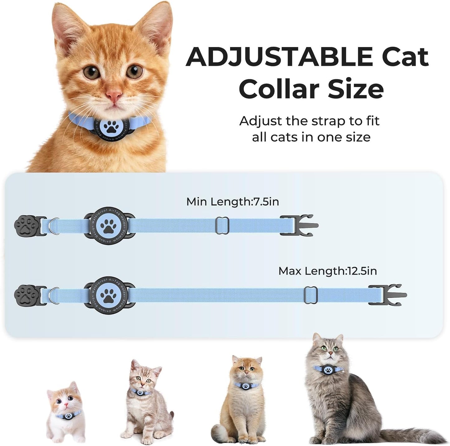 Collar de seguimiento GPS para gatos (iOS y Android), mini rastread...