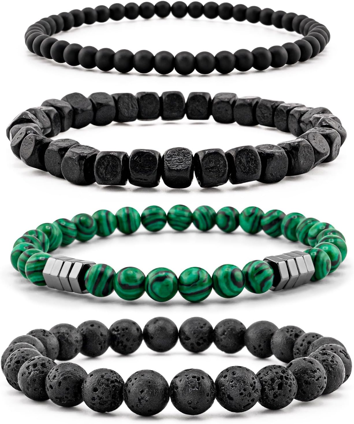 Lameybrt Juego de Pulseras para Hombre Multi - Ojo de Tigre\/Ágata...