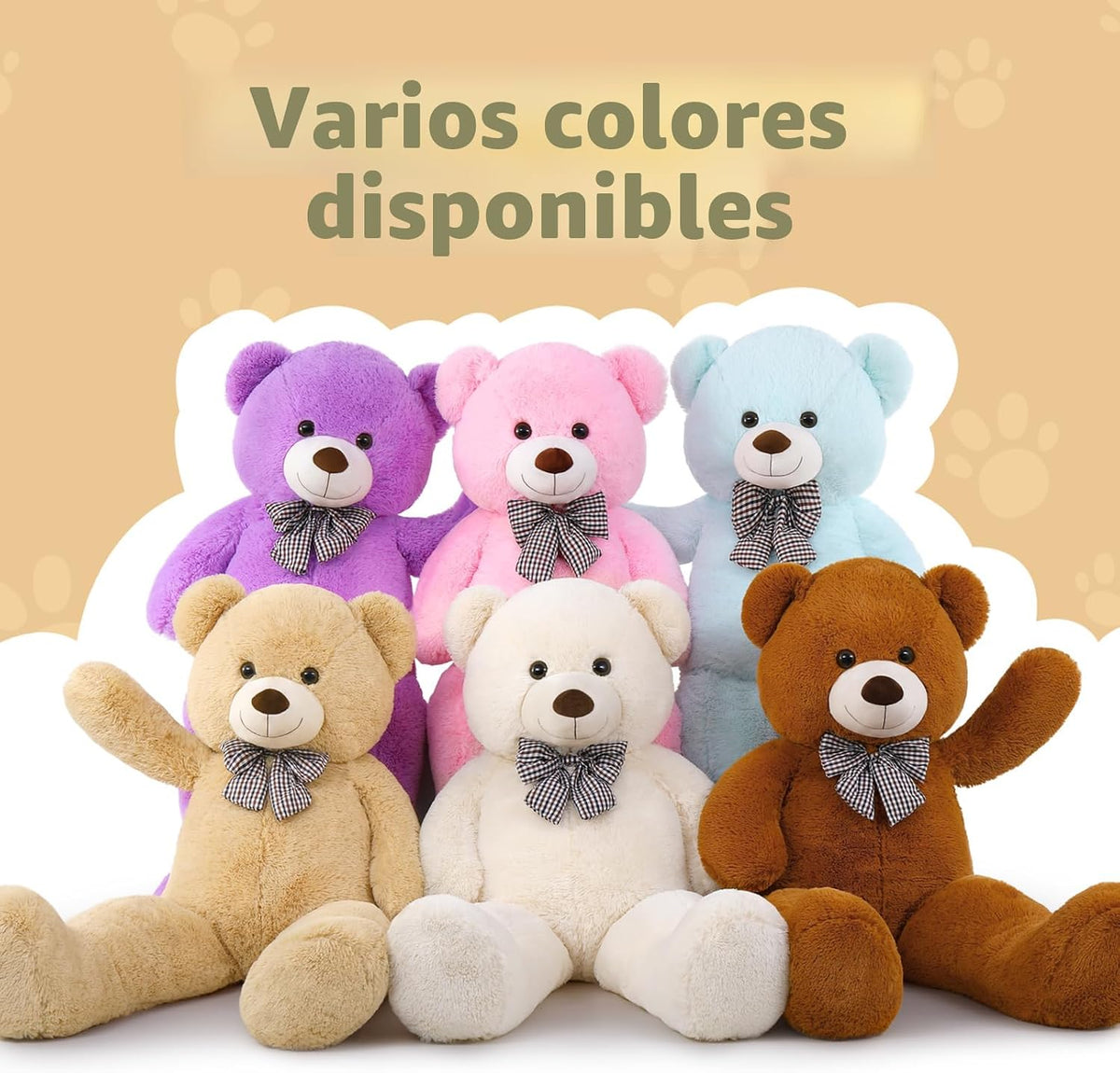 MaoGoLan Oso de peluche gigante de 4 pies, adorable y tierno animal...