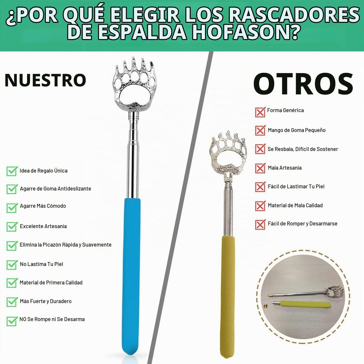 Paquete de 6 rascadores de espalda, regalos para el Día del Padre,...